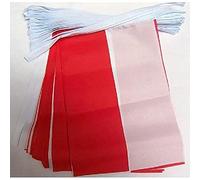 AZ FLAG Ghirlanda 12 Metri 20 Bandiere ALSAZIA Rot Un WISS 45x30cm - Bandiera Alsace Rot Un WISS in Francia 30 x 45 cm - Festone BANDIERINE