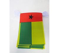 AZ FLAG Ghirlanda 12 Metri 20 Bandiere Guinea-Bissau 45x30cm - Bandiera GUINEANA 30 x 45 cm - Festone BANDIERINE