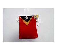AZ FLAG Ghirlanda 12 Metri 20 Bandiere Timor EST 45x30cm - Bandiera EST-Timorese 30 x 45 cm - Festone BANDIERINE