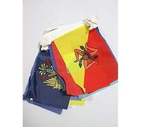 AZ FLAG O_2171 Ghirlanda 20 Bandiere 20 Regioni d'Italia in Poliestere, Multicolore, 21 x 15 cm