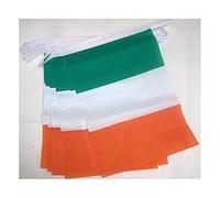 GHIRLANDA 3 metri 10 BANDIERE IRLANDA 21x15cm - BANDIERA IRLANDESE 15 x 21 cm - FESTONE BANDIERINE - AZ FLAG