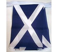GHIRLANDA 3 metri 10 BANDIERE SCOZIA 21x15cm - BANDIERA SCOZZESE 15 x 21 cm - FESTONE BANDIERINE - AZ FLAG