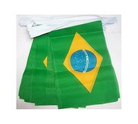 GHIRLANDA 4 metri 20 BANDIERE BRASILE 15x10cm - BANDIERA BRASILIANA 10 x 15 cm - FESTONE BANDIERINE - AZ FLAG