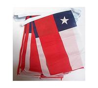 GHIRLANDA 4 metri 20 BANDIERE CILE 15x10cm - BANDIERA CILENA 10 x 15 cm - FESTONE BANDIERINE - AZ FLAG