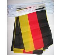 GHIRLANDA 4 metri 20 BANDIERE GERMANIA 15x10cm - BANDIERA TEDESCA 10 x 15 cm - FESTONE BANDIERINE - AZ FLAG