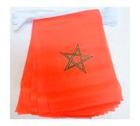 AZ FLAG Ghirlanda 4 Metri 20 Bandiere Marocco 15x10cm - Bandiera MAROCCHINA 10 x 15 cm - Festone BANDIERINE