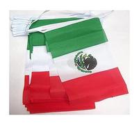 GHIRLANDA 4 metri 20 BANDIERE MESSICO 15x10cm - BANDIERA MESSICANA 10 x 15 cm - FESTONE BANDIERINE - AZ FLAG