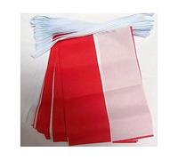AZ FLAG Ghirlanda 4 Metri 20 Bandiere Polonia 15x10cm - Bandiera Polacca 10 x 15 cm - Festone BANDIERINE