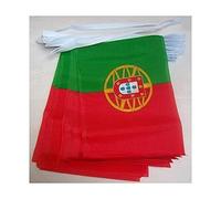 AZ FLAG Ghirlanda 4 Metri 20 Bandiere Portogallo 15x10cm - Bandiera Portoghese 10 x 15 cm - Festone BANDIERINE