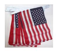 GHIRLANDA 4 metri 20 BANDIERE STATI UNITI 15x10cm - BANDIERA AMERICANA - USA 10 x 15 cm - FESTONE BANDIERINE - AZ FLAG