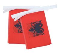 AZ FLAG Ghirlanda 6 Metri 20 Bandiere Albania 21x15cm, Bandiera Albanese 15 x 21 cm - Festone Bandierine
