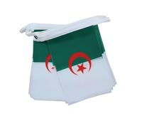 AZ FLAG Ghirlanda 6 Metri 20 Bandiere Algeria 21x15cm, Bandiera Algerina 15 x 21 cm - Festone Bandierine