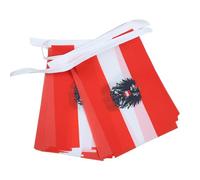 GHIRLANDA 6 metri 20 BANDIERE AUSTRIA CON AQUILA 21x15cm - BANDIERA AUSTRIACA CON STEMMA 15 x 21 cm - FESTONE BANDIERINE - AZ FLAG