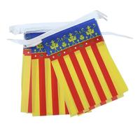 AZ FLAG Ghirlanda 6 Metri 20 Bandiere Comunità Valenciana 21x15cm, Bandiera Comunidad Valenciana In Spagna 15 x 21 cm - Festone Bandierine