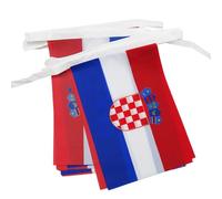 GHIRLANDA 6 metri 20 BANDIERE CROAZIA 21x15cm - BANDIERA CROATA 15 x 21 cm - FESTONE BANDIERINE - AZ FLAG