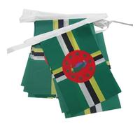 AZ FLAG Ghirlanda 6 Metri 20 Bandiere Dominica 21x15cm, Bandiera Dominicense 15 x 21 cm - Festone Bandierine