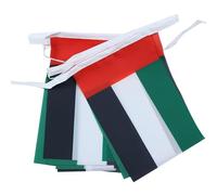 GHIRLANDA 6 metri 20 BANDIERE EMIRATI ARABI UNITI 21x15cm - BANDIERA EMIRATINA 15 x 21 cm - FESTONE BANDIERINE - AZ FLAG