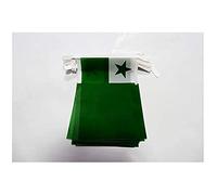 AZ FLAG Ghirlanda 6 Metri 20 Bandiere Esperanto 21x15cm - Bandiera Lingua Internazionale 15 x 21 cm - Festone BANDIERINE