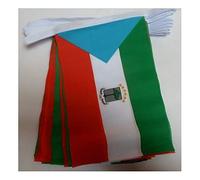 AZ FLAG Ghirlanda 6 Metri 20 Bandiere Guinea Equatoriale 21x15cm, Bandiera Equatoguineana 15 x 21 cm - Festone Bandierine