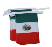 GHIRLANDA 6 metri 20 BANDIERE MESSICO 21x15cm - BANDIERA MESSICANA 15 x 21 cm - FESTONE BANDIERINE - AZ FLAG