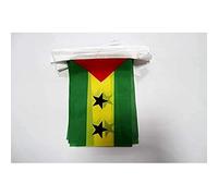AZ FLAG Ghirlanda 6 Metri 20 Bandiere São Tomé E Príncipe 21x15cm, Bandiera Africana 15 x 21 cm - Festone Bandierine
