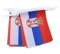 AZ FLAG Ghirlanda 6 Metri 20 Bandiere Serbia 21x15cm, Bandiera Serba 15 x 21 cm - Festone Bandierine