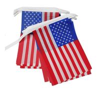 GHIRLANDA 6 metri 20 BANDIERE STATI UNITI 21x15cm - BANDIERA AMERICANA - USA 15 x 21 cm - FESTONE BANDIERINE - AZ FLAG
