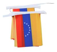GHIRLANDA 6 metri 20 BANDIERE VENEZUELA SENZA STEMMA 21x15cm - BANDIERA VENEZUELANA 15 x 21 cm - FESTONE BANDIERINE - AZ FLAG