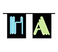 AZ FLAG Guirlande Drapeau Bonne année Néon 5 Mètres Avec 14 Fanions Happy New Year - Nouvel An De 21x14 cm - Petits Drapeaux 100% Polyester - 50g