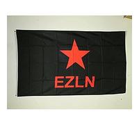 AZ FLAG J_1261 EZLN - Bandiera del Messico 100D in Poliestere con Occhielli, 150 x 90 Cm