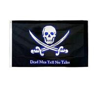 AZ FLAG J_2714 Bandiera dei Pirati The Dead Do Not Speak, Occhielli Blu, 150 x 90 cm