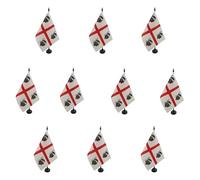 AZ FLAG - Set di 10 bandiere da tavolo Sardegna, 21 x 14 cm, 10 bandiere sarde, in 100% poliestere, con asta di 25 cm, base in plastica nera