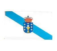 AZ FLAG - Set di 10 bandiere galiziane, 150 x 90 cm, 100% poliestere, con occhielli in metallo incorporati