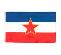 AZ FLAG - Set di 10 bandiere jugoslavia - 90 x 60 cm - Bandiera jugoslava 100% poliestere con occhielli metallici incorporati
