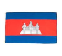 AZ FLAG - Set di 2 bandiere cambogiane - 150 x 90 cm - bandiera cambogiana 100% poliestere con occhielli metallici incorporati