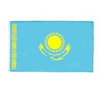 AZ FLAG - Set di 2 bandiere kazakistan - 150 x 90 cm - Bandiera kazako 100% poliestere con occhielli metallici incorporati