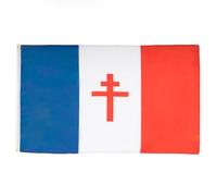 AZ FLAG - Set di 5 bandiere francesi libere 1940-1944 - 150 x 90 cm - Bandiera francese della resistenza 100% poliestere con occhielli metallici incorporati