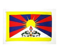 AZ FLAG X_205 Bandiera Tibet 90x60cm - Bandiera TIBETANA, Multicolore, 60 x 90 cm