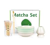 AZ GOGO Matcha Set con Scopa Matcha Matcha Ciotola Matcha, Set regalo per la tradizionale preparazione Matcha, Set da tè Matcha è il miglior regalo per gli amanti del matcha