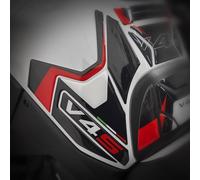 Az Graphishop Adesivi Laterali Serbatoio in Resina effetto 3D Compatibile Con Ducati Multistrada V4 S Carbon Style Protezione da urti e graffi Tankpad Made in Italy L-200 (Artic White)