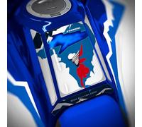 Az Graphishop Paraserbatoio in Resina 3D Compatibile con Honda Africa Twin CRF 1100 L 2025 Protezione da Urti e Graffi Accessori Moto Made in Italy FM-1184 (Glare White (Tricolor))
