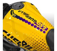 Az Graphishop Paraserbatoio in Resina effetto 3D Compatibile Con Royal Enfield Guerrilla 450 Yellow Ribbon Protezione da urti e graffi Made in Italy FM-1143