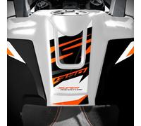 Az Graphishop Paraserbatoio Resina 3D Compatibile Con KTM 1390 Super Adventure S 2025-2026 Protezione da Urti e Graffi Accessori Moto Made in Italy GP-1390SAS-26 (White & Black)