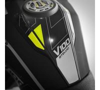 Az Graphishop Paraserbatoio Resina 3D Compatibile Con Moto Guzzi Stelvio V100 2024-2025 GP-3057 (Nero Vulcano)