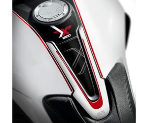Az Graphishop Paraserbatoio Resina 3D Compatibile Con Moto Morini X-cape 1200 2026 Protezione da Urti e Graffi Made in Italy FM-1195 (Arctic White)