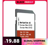 AZ V12 West per VW RNS315 V12 Western Europe 2020 Mappa Naving SD GPS Scheda Sat Nav