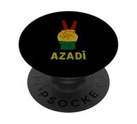 Azadi Kurdistan segno di vittoria bandiera curda libertà Kurdistan PopSockets PopGrip Adesivo