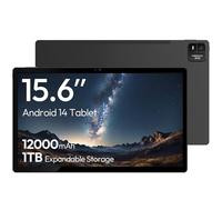 azamp 15,6 Pollici Tablet Android 14, MES-B3 Tablet con IPS-Display, Helio G99 Octa-Core, 6GB RAM+128GB ROM(1TB TF), 12000mah, BT5.0, 2.4G/5G WiFi, 32MP Kamera