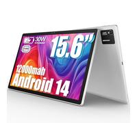 azamp Tablet Android 14 da 15,6 pollici, MES-B3 Pro, con modalità di ricarica rapida da 30 W, Helio G99 Octa-Core, 12000 mAh, 6 GB di RAM + 128 GB ROM (1 TB TF), WiFi, fotocamera da 32 MP