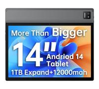 azamp Tablet MES-B2, 14 pollici Tablet Android 14 con IPS HD 1920 x 1200, 6 GB/128 GB, bordi stretti, WiFi e batteria da 12000 mAh - Ideale per produttività, intrattenimento e istruzione